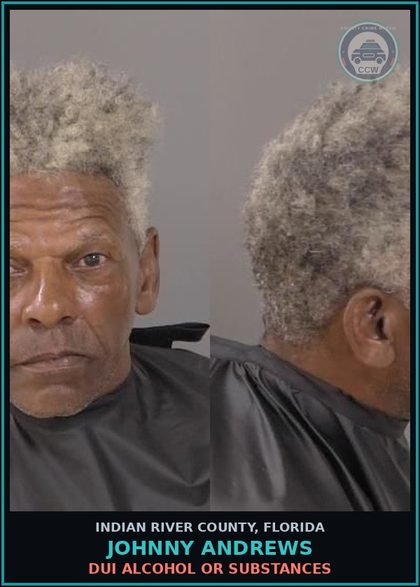 CCW arrest card for JOHNNY ANDREWS in Indian River County: DUI ALCOHOL OR DRUGS