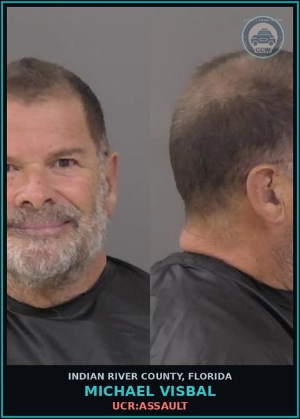 CCW arrest card for Michael Visbal in Indian River County: UCR:Assault