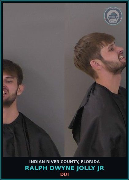 CCW arrest card for RALPH DWYNE JOLLY Jr in Indian River County: DUI