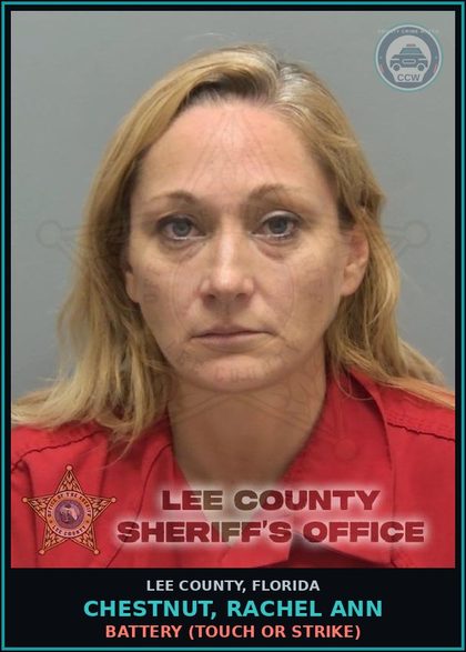 CCW arrest card for CHESTNUT, RACHEL ANN in Lee County: BATTERY  (TOUCH OR STRIKE)
