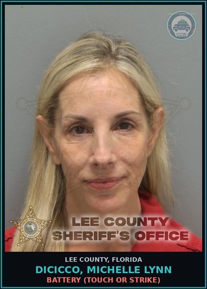 CCW arrest card for DICICCO, MICHELLE LYNN in Lee County: BATTERY  (TOUCH OR STRIKE)