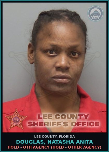CCW arrest card for DOUGLAS, NATASHA ANITA in Lee County: HOLD - OTH AGENCY  (HOLD - OTHER AGENCY)