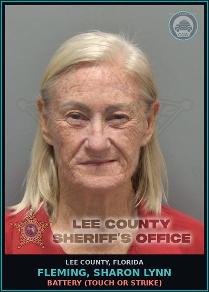 CCW arrest card for FLEMING, SHARON LYNN in Lee County: BATTERY  (TOUCH OR STRIKE)