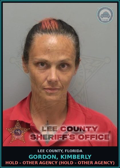 CCW arrest card for GORDON, KIMBERLY in Lee County: HOLD - OTHER AGENCY  (HOLD - OTHER AGENCY)