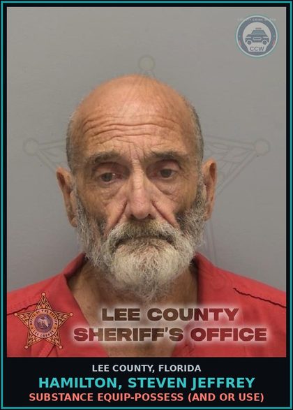 CCW arrest card for HAMILTON, STEVEN JEFFREY in Lee County: DRUG EQUIP-POSSESS  (AND OR USE)