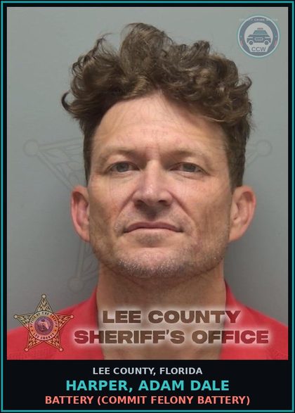 CCW arrest card for HARPER, ADAM DALE in Lee County: BATTERY  (COMMIT FELONY BATTERY)