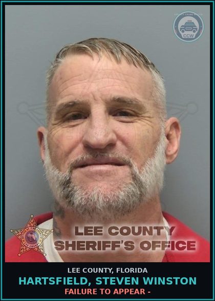 CCW arrest card for HARTSFIELD, STEVEN WINSTON in Lee County: FAILURE TO APPEAR -