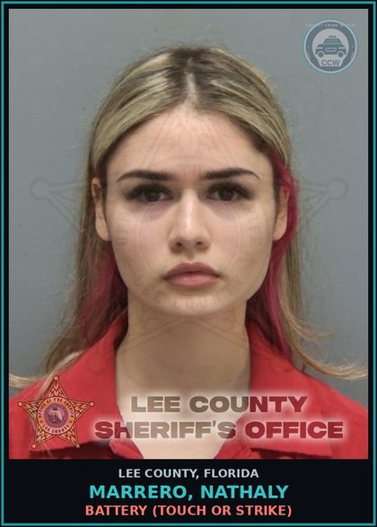 CCW arrest card for MARRERO, NATHALY in Lee County: BATTERY  (TOUCH OR STRIKE)