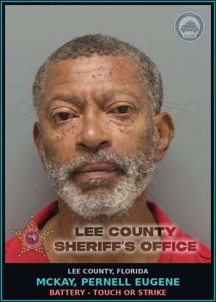 CCW arrest card for MCKAY, PERNELL EUGENE in Lee County: BATTERY - TOUCH OR STRIKE