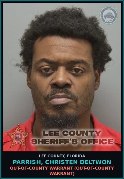 CCW arrest card for PARRISH, CHRISTEN DELTWON in Lee County: OUT-OF-COUNTY WARRANT  (OUT-OF-COUNTY WARRANT)