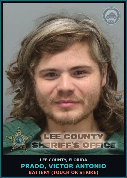 CCW arrest card for PRADO, VICTOR ANTONIO in Lee County: BATTERY  (TOUCH OR STRIKE)