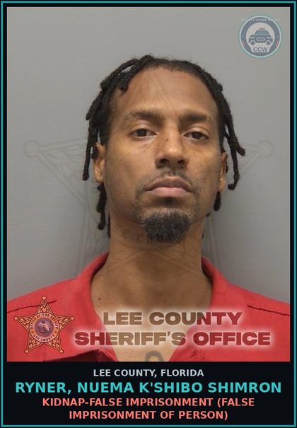 CCW arrest card for RYNER, NUEMA K'SHIBO SHIMRON in Lee County: BATTERY  (TOUCH OR STRIKE)