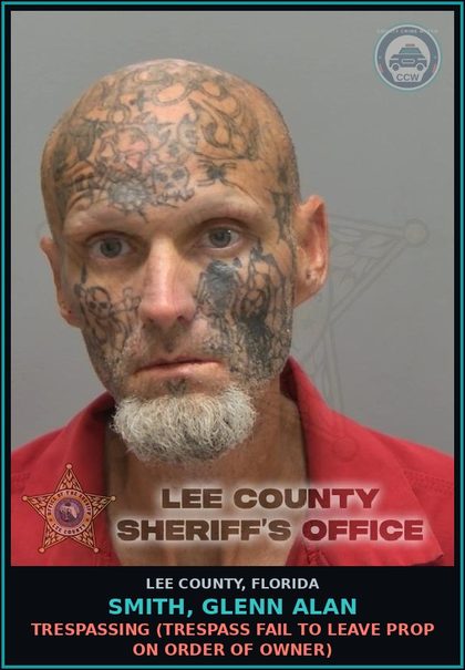 CCW arrest card for SMITH, GLENN ALAN in Lee County: Canna-POSSESS  (POSSESS LESS THAN 20 GRAMS Canna)