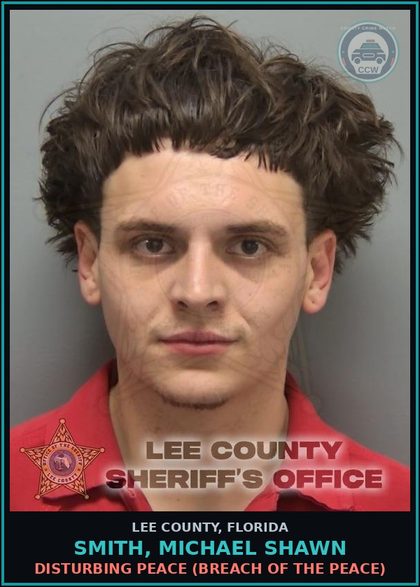 CCW arrest card for SMITH, MICHAEL SHAWN in Lee County: DISTURBING PEACE  (BREACH OF THE PEACE)