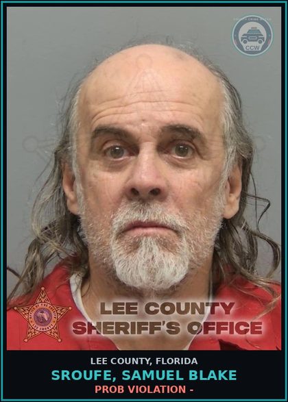 CCW arrest card for SROUFE, SAMUEL BLAKE in Lee County: PROB VIOLATION -
