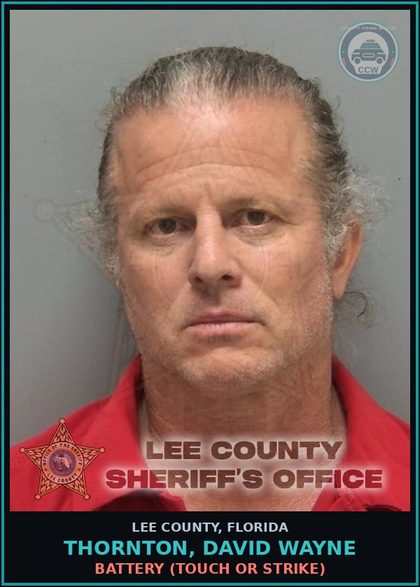 CCW arrest card for THORNTON, DAVID WAYNE in Lee County: BATTERY  (TOUCH OR STRIKE)