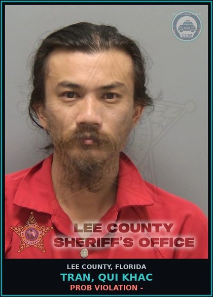 CCW arrest card for TRAN, QUI KHAC in Lee County: PROB VIOLATION -
