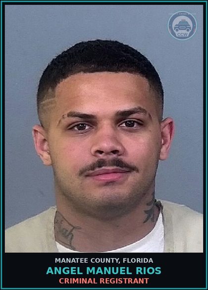 CCW arrest card for ANGEL MANUEL RIOS in Manatee County: CRIMINAL REGISTRANT