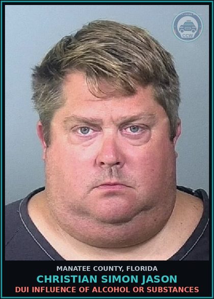 CCW arrest card for CHRISTIAN SIMON JASON in Manatee County: VIOL PROB/COMM CNTL - MISD