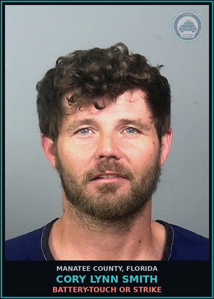 CCW arrest card for CORY LYNN SMITH in Manatee County: BATTERY-TOUCH OR STRIKE