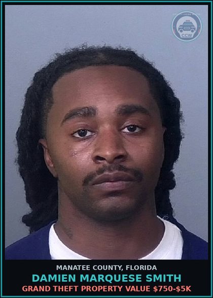 CCW arrest card for DAMIEN MARQUESE SMITH in Manatee County: USE ID YOUNGER 18Y OR 60Y OR OLDER WO CONSENT
