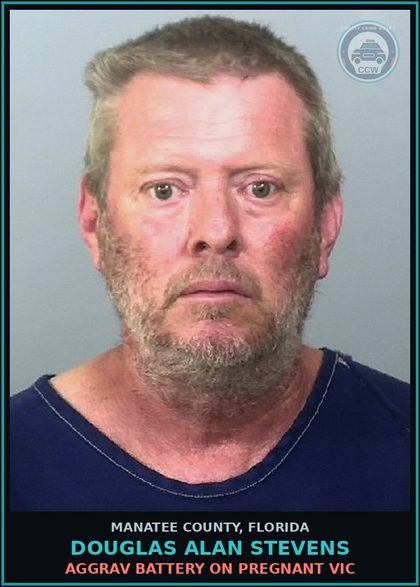 CCW arrest card for DOUGLAS ALAN STEVENS in Manatee County: VIOL PROB/COMM CNTL - MISD