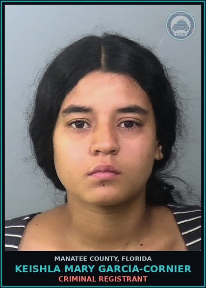 CCW arrest card for KEISHLA MARY GARCIA-CORNIER in Manatee County: CRIMINAL REGISTRANT
