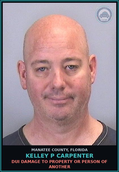 CCW arrest card for KELLEY P CARPENTER in Manatee County: DUI DAMAGE TO PROPERTY OR PERSON OF ANOTHER
