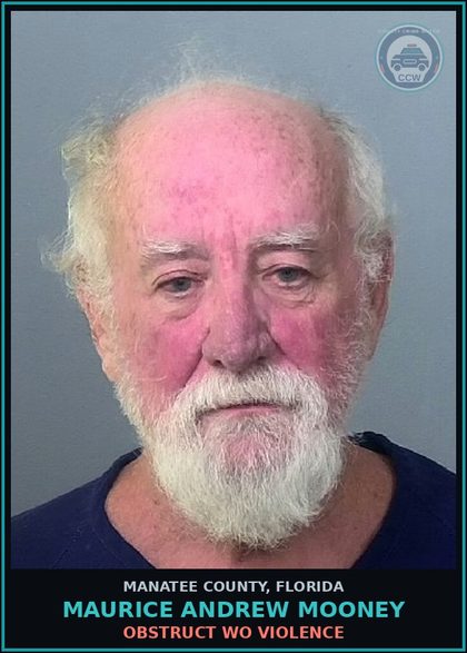 CCW arrest card for MAURICE ANDREW MOONEY in Manatee County: DISORDER INTOX PUBLIC PLACE CAUSE DISTURBANCE