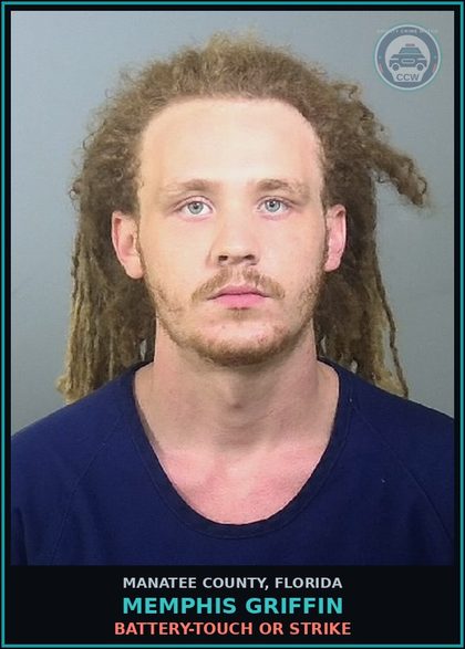 CCW arrest card for MEMPHIS GRIFFIN in Manatee County: BATTERY-TOUCH OR STRIKE