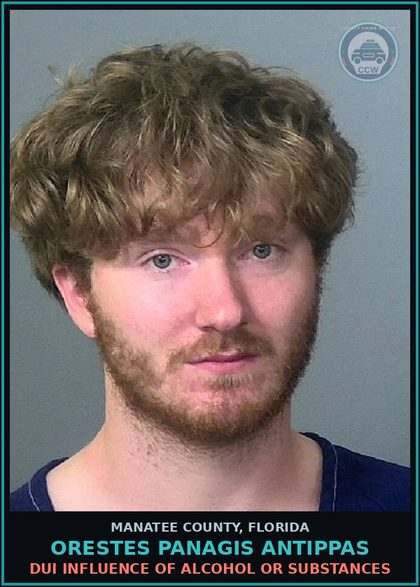 CCW arrest card for ORESTES PANAGIS ANTIPPAS in Manatee County: DUI INFLUENCE OF ALCOHOL OR DRUGS