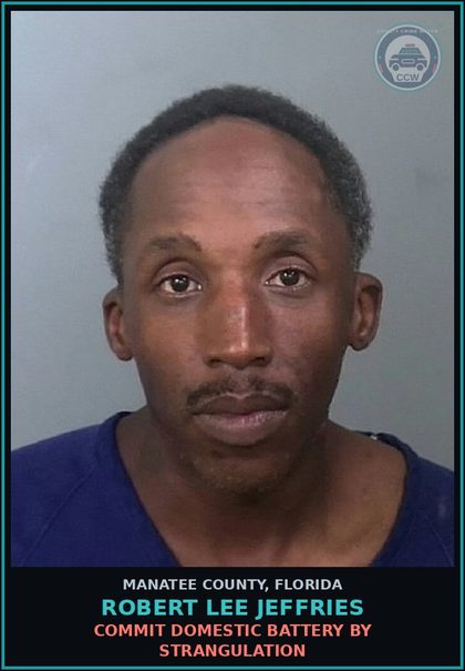 CCW arrest card for ROBERT LEE JEFFRIES in Manatee County: COMMIT DOMESTIC BATTERY BY STRANGULATION