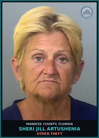 CCW arrest card for SHERI JILL ARTUSHENIA in Manatee County: OTHER THEFT