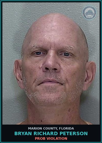 CCW arrest card for BRYAN RICHARD PETERSON in Marion County: PROB VIOLATION