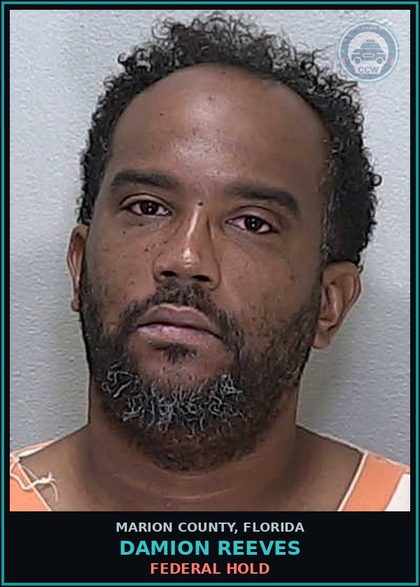 CCW arrest card for DAMION REEVES in Marion County: FEDERAL HOLD