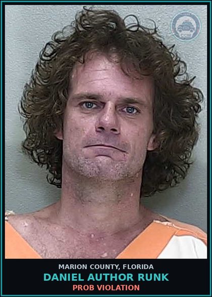 CCW arrest card for DANIEL AUTHOR RUNK in Marion County: PROB VIOLATION