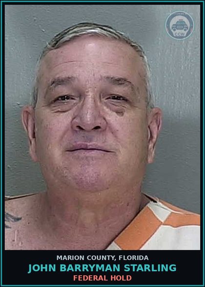 CCW arrest card for JOHN BARRYMAN STARLING in Marion County: FEDERAL HOLD