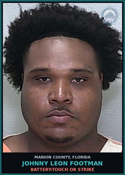 CCW arrest card for JOHNNY LEON FOOTMAN in Marion County: BATTERY-TOUCH OR STRIKE