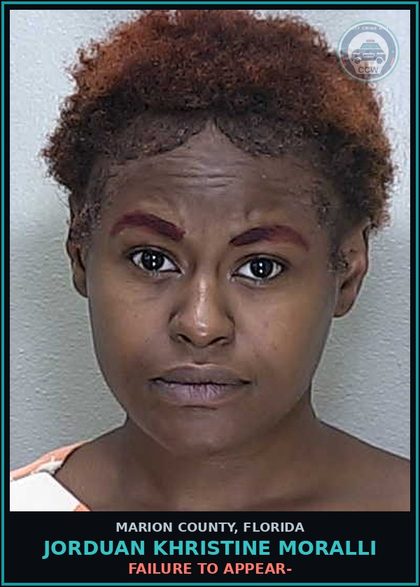 CCW arrest card for JORDUAN KHRISTINE MORALLI in Marion County: FAILURE TO APPEAR-