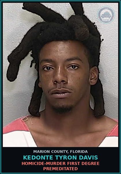 CCW arrest card for KEDONTE TYRON DAVIS in Marion County: HOMICIDE-MURDER FIRST DEGREE PREMEDITATED