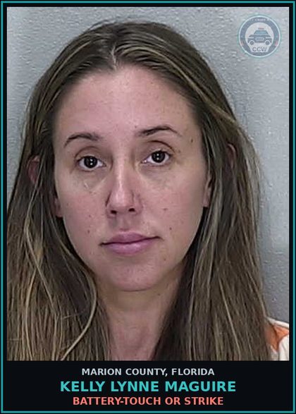 CCW arrest card for KELLY LYNNE MAGUIRE in Marion County: BATTERY-TOUCH OR STRIKE