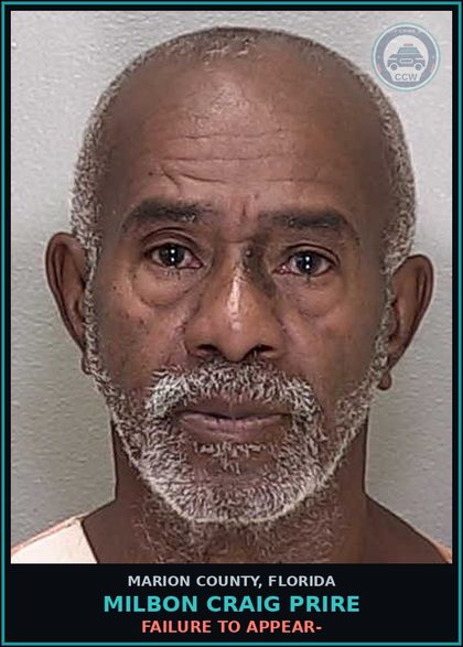 CCW arrest card for MILBON CRAIG PRIRE in Marion County: FAILURE TO APPEAR-
