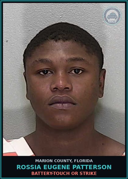 CCW arrest card for ROSSIA EUGENE PATTERSON in Marion County: BATTERY-TOUCH OR STRIKE