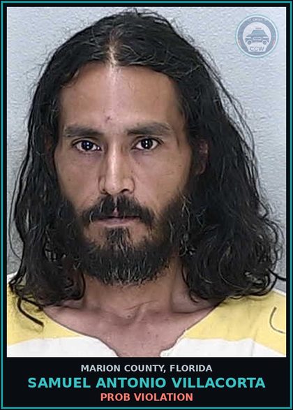 CCW arrest card for SAMUEL ANTONIO VILLACORTA in Marion County: PROB VIOLATION