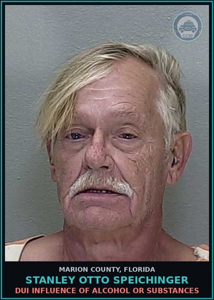 CCW arrest card for STANLEY OTTO SPEICHINGER in Marion County: DUI INFLUENCE OF ALCOHOL OR SUBSTANCES