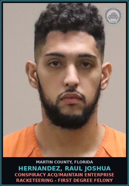 CCW arrest card for HERNANDEZ, RAUL JOSHUA in Martin County: BURGLARY UNOCCUPIED STRUCTURE UNARMED - Third Degree Felony