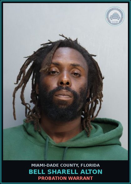 CCW arrest card for BELL SHARELL  ALTON in Miami-Dade County: PROBATION WARRANT