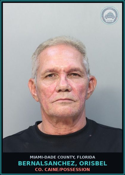 CCW arrest card for BERNALSANCHEZ, ORISBEL in Miami-Dade County: COCAINE/POSSESSION