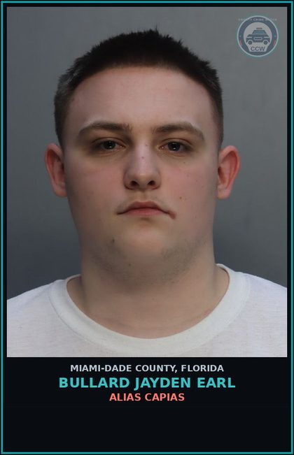 CCW arrest card for BULLARD JAYDEN  EARL in Miami-Dade County, Florida: ALIAS CAPIAS