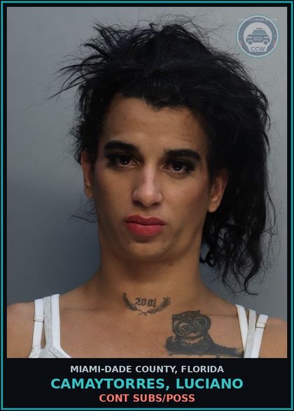 CCW arrest card for CAMAYTORRES, LUCIANO in Miami-Dade County: CONT SUBS/POSS